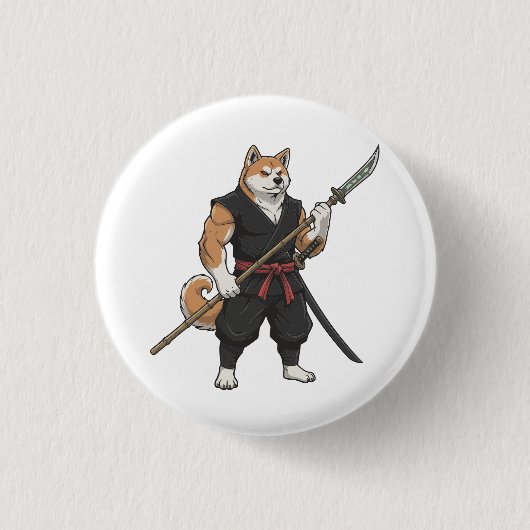 The adventure of the Akita gladiator dog  Ronde Button 3,2 Cm (Voorkant)