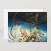 The Adventure of the Giant Squid by N.C. Wyeth Briefkaart (Voorkant / Achterkant)