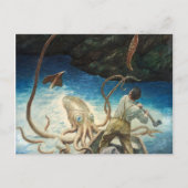 The Adventure of the Giant Squid by N.C. Wyeth Briefkaart (Voorkant)