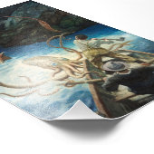 The Adventure of the Giant Squid by N.C. Wyeth Foto Afdruk (Hoek)