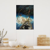 The Adventure of the Giant Squid by N.C. Wyeth Poster (Keuken)