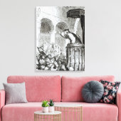 The Affray in the High Church, Edinburgh Canvas Afdruk (Insitu (Woonkamer))