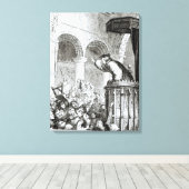 The Affray in the High Church, Edinburgh Canvas Afdruk (Insitu (Houten vloer))