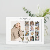THE AFSTUDEREN', 13 Photo Collage Afstudeerfeest Kaart (Staand voorkant)