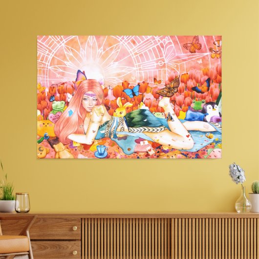 The Afternoon Canvas Afdruk (Insitu (Woonkamer))