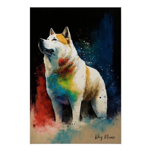 The Akita Dog - Composition 005 Perfect Poster (Voorkant)