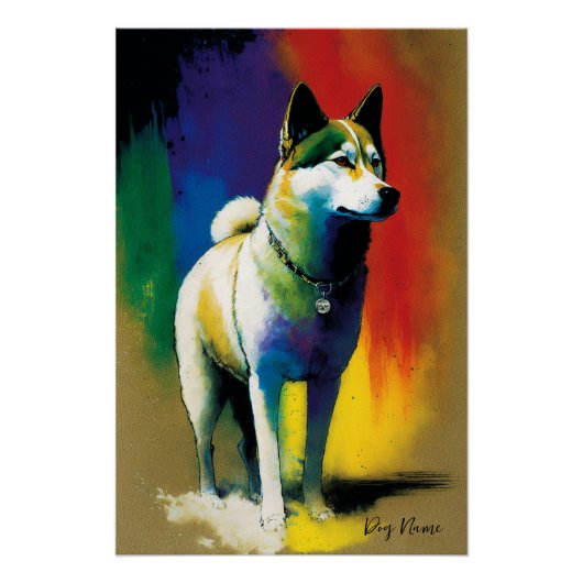 The Akita Dog - Composition 009 Perfect Poster (Voorkant)