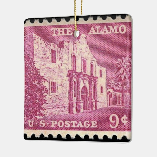 "The Alamo Stamp" Keramisch Ornament (Links)