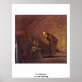 The Alchemist by Carl Spitzweg Poster (Voorkant)