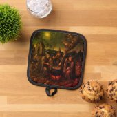 The Alchemist’s Hearth: Witches' Kitchen Occult Pannenlap (Top down)