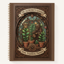 The Alchemist's Garden 3D Wood Carved Fantasy  Notitieboek