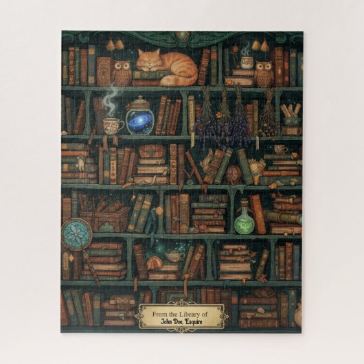 The Alchemist's Personalized Library | Maximalist Legpuzzel (Verticaal)