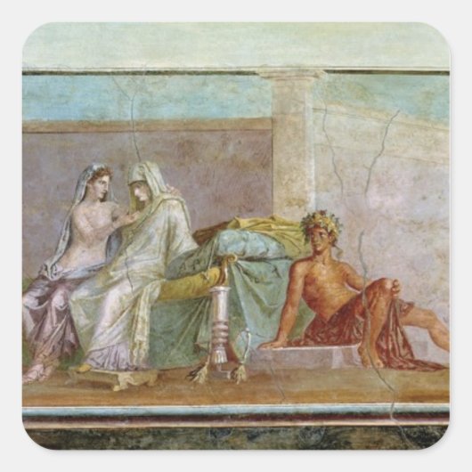 The Aldobrandini Wedding, 27 BC-14 AD Vierkante Sticker (Voorkant)