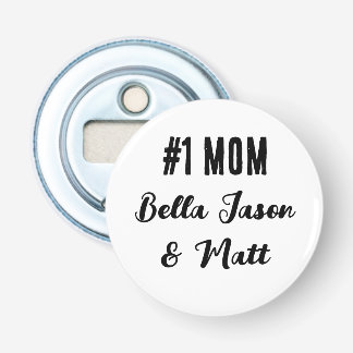 The All-Star Mom Personalized Team Spirit Design Button Flesopener