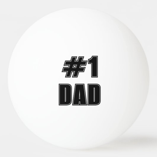 The All-Star Number 1 DAD Varsity Font Pingpongbal (Voorkant)