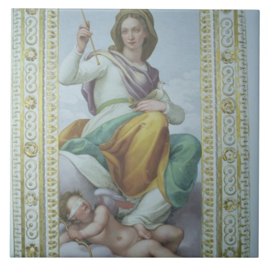 The Allegory of Chastity (fresco) Tegeltje (Voorkant)