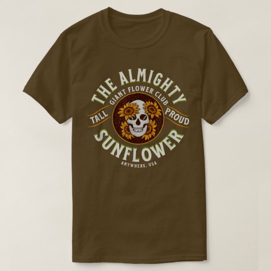The Almighty Sunflower Design for Sunflower Garden T-shirt (Design voorkant)