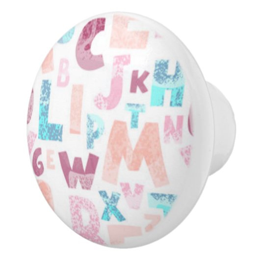 The Alphabet Ceramic Door Knob Keramische Knop (Rechts)