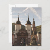 The Alte Brucke in Old Town, Heidelberg, Duitsland Briefkaart (Voorkant / Achterkant)