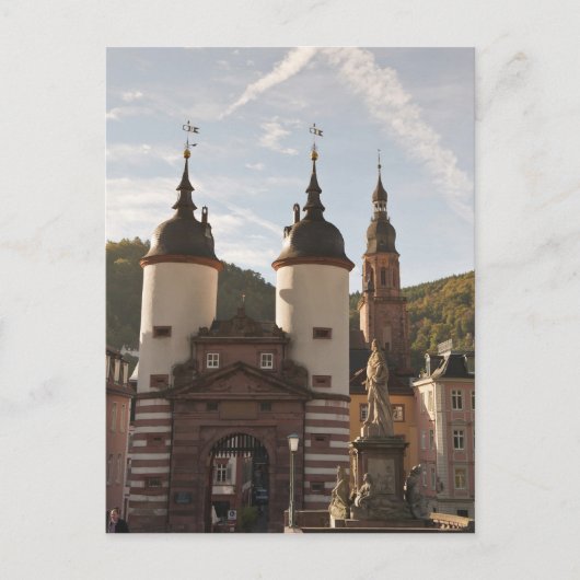 The Alte Brucke in Old Town, Heidelberg, Duitsland Briefkaart (Voorkant)
