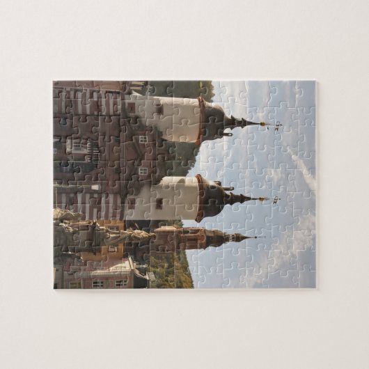 The Alte Brucke in Old Town, Heidelberg, Duitsland Legpuzzel (Horizontaal)