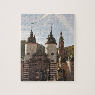 The Alte Brucke in Old Town, Heidelberg, Duitsland Legpuzzel