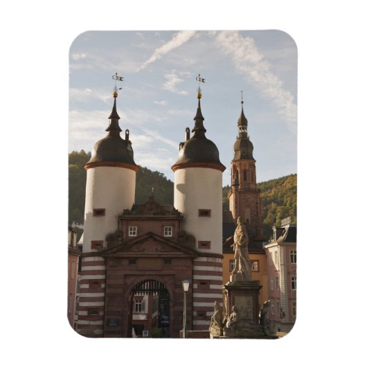 The Alte Brucke in Old Town, Heidelberg, Duitsland Magneet (Verticaal)
