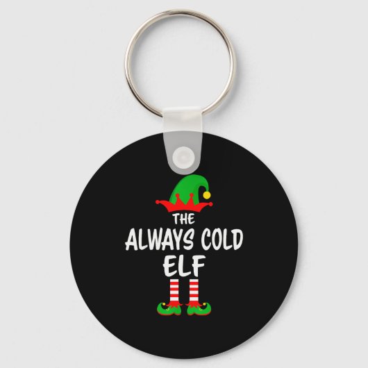 The Always Cold Elf Matching Family Christmas Sleutelhanger (Voorkant)