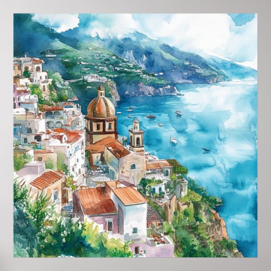 The Amalfi Coast, Italy Poster (Voorkant)