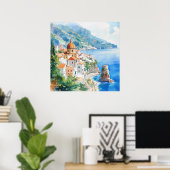 The Amalfi Coast, Italy Poster (Thuiskantoor)