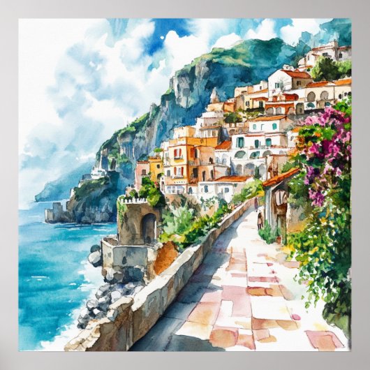 The Amalfi Coast, Italy Poster (Voorkant)