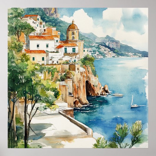 The Amalfi Coast, Italy Poster (Voorkant)