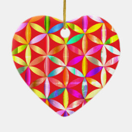 The Amazing Flower of Life a Valentines Day Tree  Keramisch Ornament