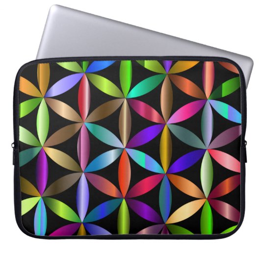 The Amazing Flower of Life on an Electronics Bag Laptop Sleeve (Voorkant)