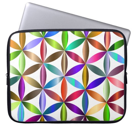 The Amazing Flower of Life on an Electronics Bag Laptop Sleeve (Voorkant)