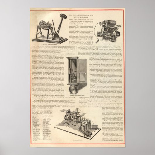 The American Fire Alarm and Police Telegraph Poster (Voorkant)