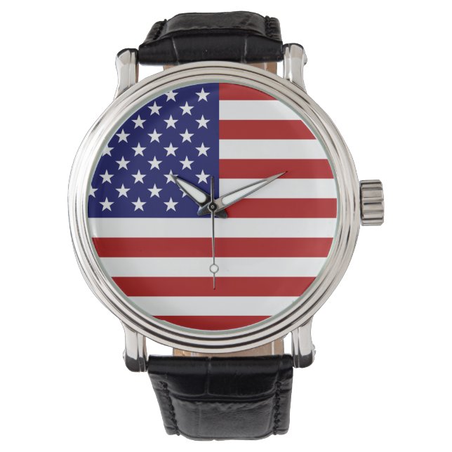 The American Flag Mannen Watch Horloge (Voorkant)
