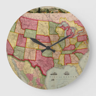 The American Union Railroad Map of the USA, 1872 Grote Klok