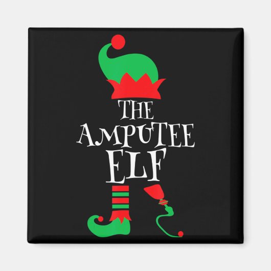 The Amputee Elf Christmas Funny Limb Surgery Joke  Magneet (Voorkant)