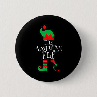 The Amputee Elf Christmas Funny Limb Surgery Joke  Ronde Button 5,7 Cm