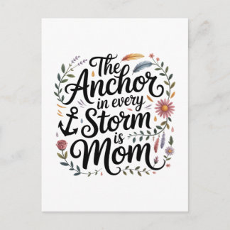 The Anchor In Every Storm Is Mom Uitnodiging Briefkaart