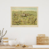 The Ancient City of Jerusalem & Solomon's Temple Poster (Keuken)