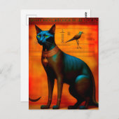 The Ancient Egyptian Cat Bastet Briefkaart (Voorkant / Achterkant)