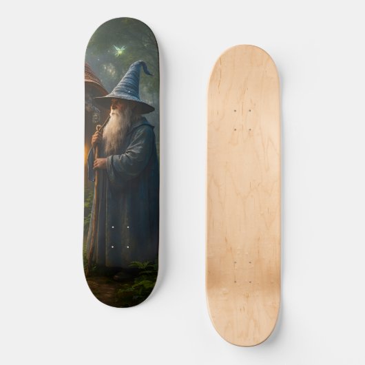 The ancient forest wizard 8.125 skateboard deck (Voorkant)