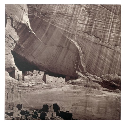 The Ancient Ruins of the Canyon de Chelle, 1873 (a Tegeltje (Voorkant)