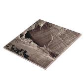 The Ancient Ruins of the Canyon de Chelle, 1873 (a Tegeltje (Zijkant)