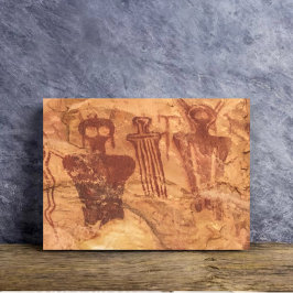 "The Ancients", Sego Canyon Utah Pictograaf Canvas Afdruk
