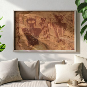 "The Ancients", Sego Canyon Utah Pictogram Poster