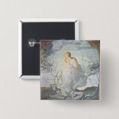 The Angel of Life, 1894 Vierkante Button 5,1 Cm (Voorkant /achterkant)