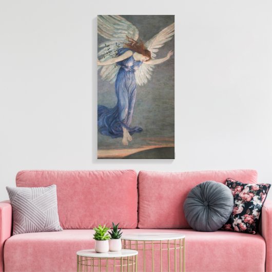 The Angel of Peace (door Walter Crane) Canvas Afdruk (Insitu (Woonkamer))